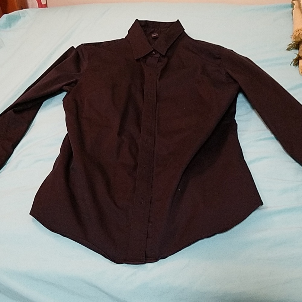 Black long sleeve button down